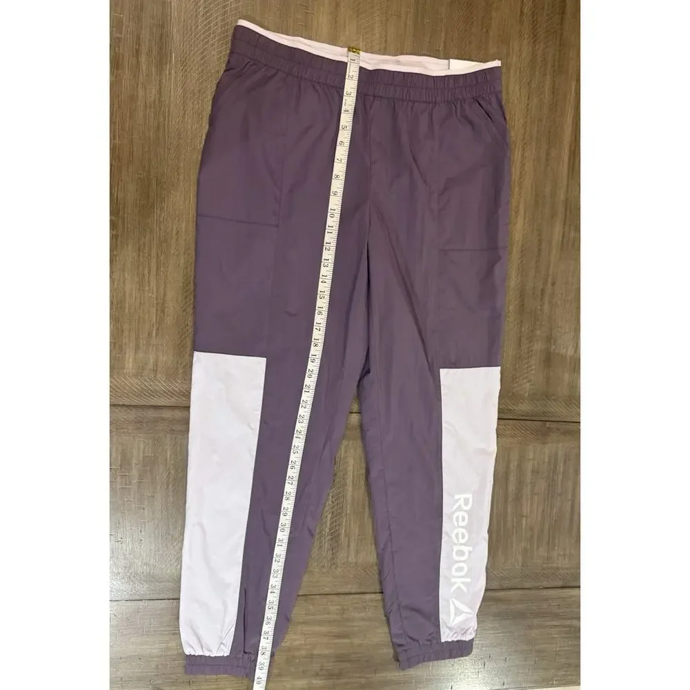 NWT Reebok Purple Focus Track Cuffed Jogger Active Pants Unisex Size Large NEW - Picture 12 of 16